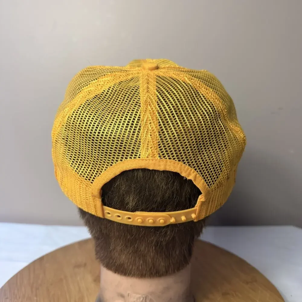 Vintage CAT Lift Trucks Caterpillar Patch Snapback Hat Mesh Trucker Made In USA
